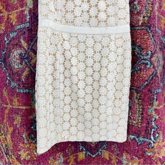 Anthropologie English Factory Flower Crochet Collar Sleeveless Fitted Dress - Picture 3 of 6